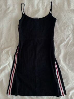 Brandy Melville Spaghetti-Strap Dress with Side Stripe Detail